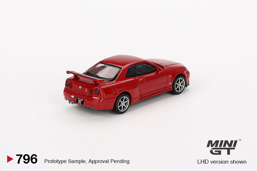 [PREORDER] MiniGT #796 Nissan Skyline GT-R (R34) V-Spec Active Red