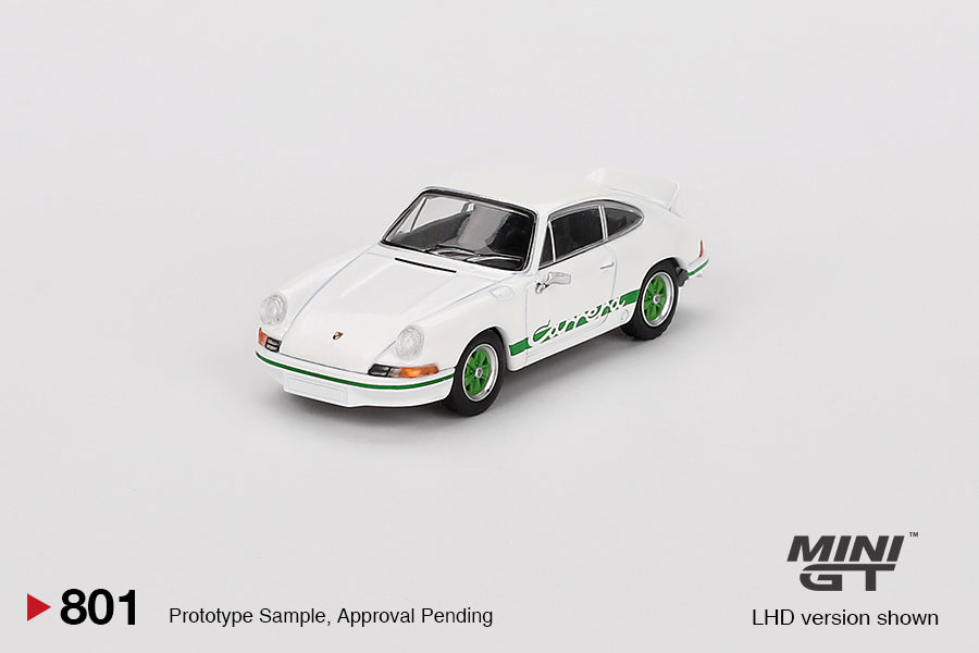 [PREORDER] MiniGT #796 Porsche 911 Carrera RS 2.7 Grand Prix White with Green Livery