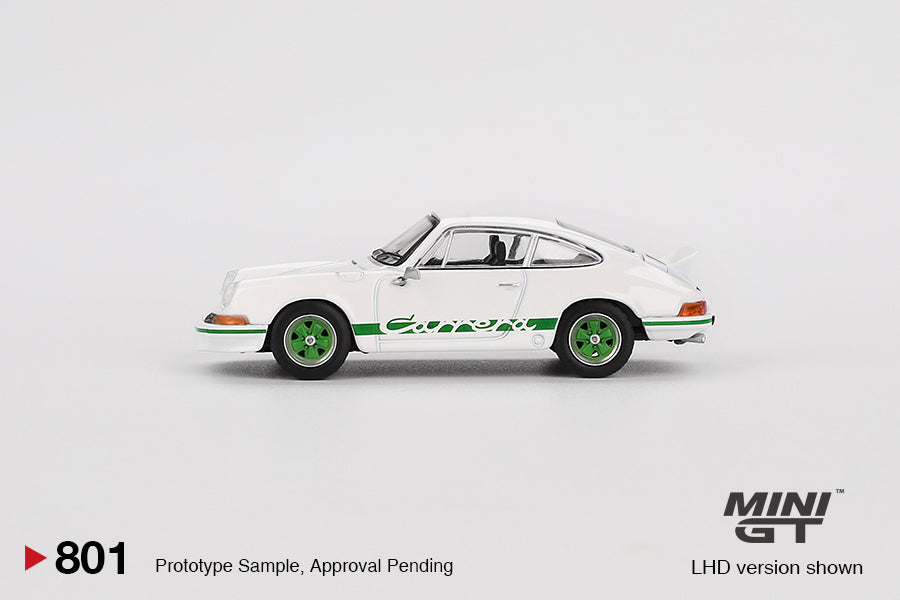 [PREORDER] MiniGT #796 Porsche 911 Carrera RS 2.7 Grand Prix White with Green Livery