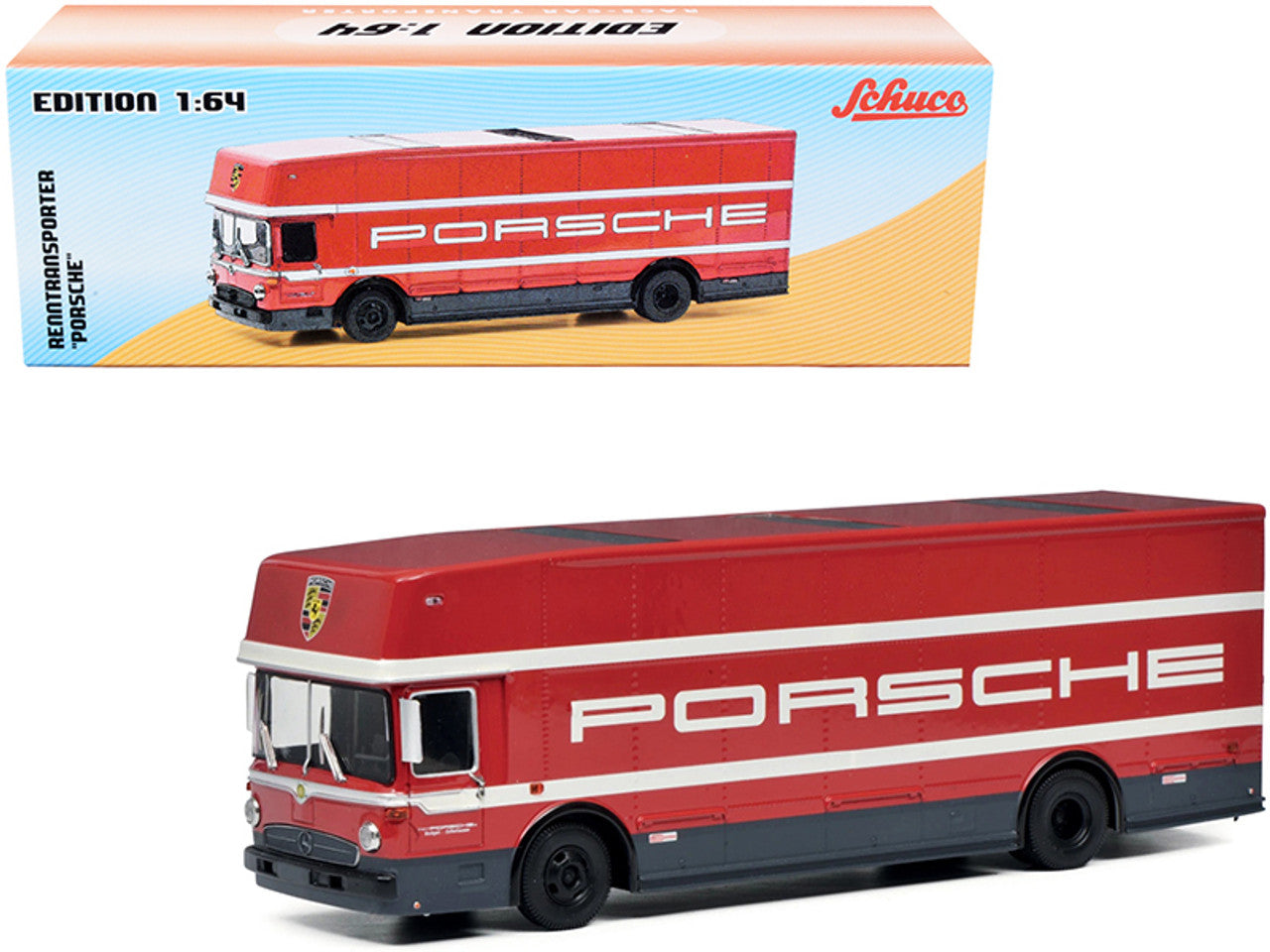 Schuco Mercedes-Benz Racing Transport Renntransporter Porsche