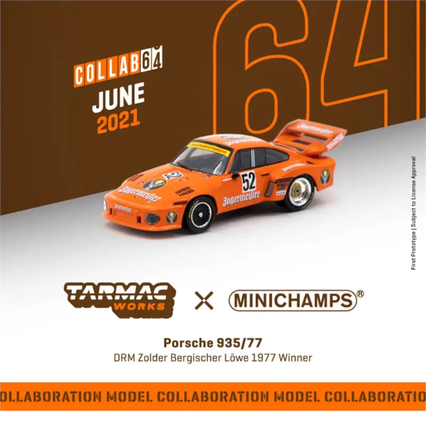 Tarmac Porsche 935/77 DRM Zolder 1977 Winner #52 Jagermeister