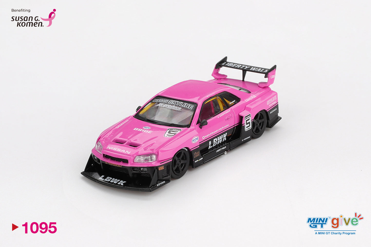 MiniGT #1095 Nissan LB-ER34 Super Silhouette SKYLINE MINI GT Give x Diecast Talk — For Susan G. Komen