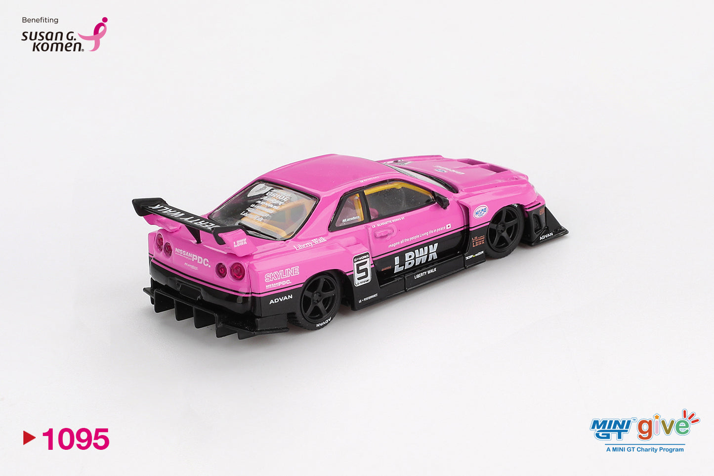 MiniGT #1095 Nissan LB-ER34 Super Silhouette SKYLINE MINI GT Give x Diecast Talk — For Susan G. Komen