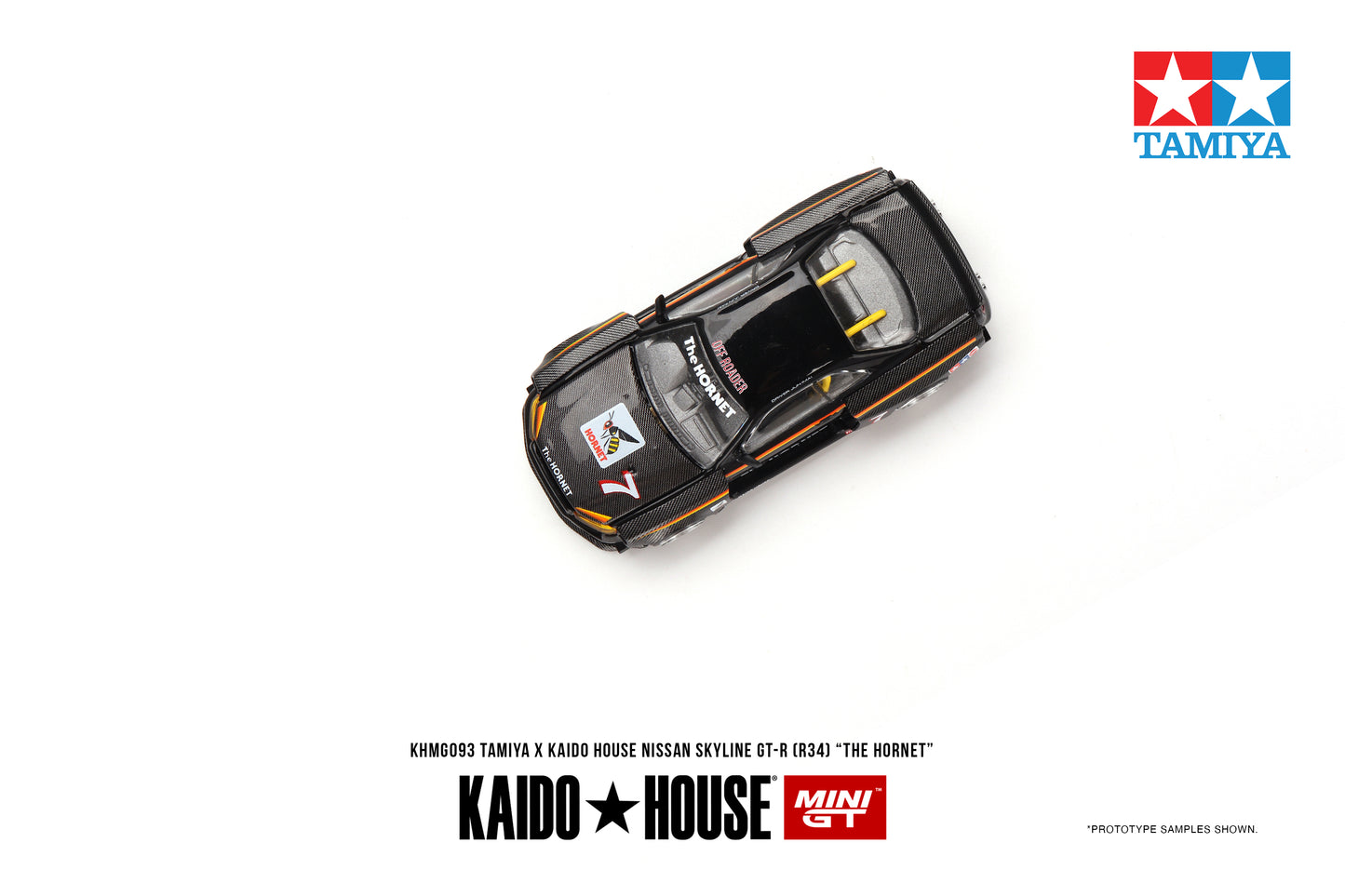 MiniGT KAIDO HOUSE Nissan Skyline GT-R (R34) TAMIYA "The Hornet" (Opened)