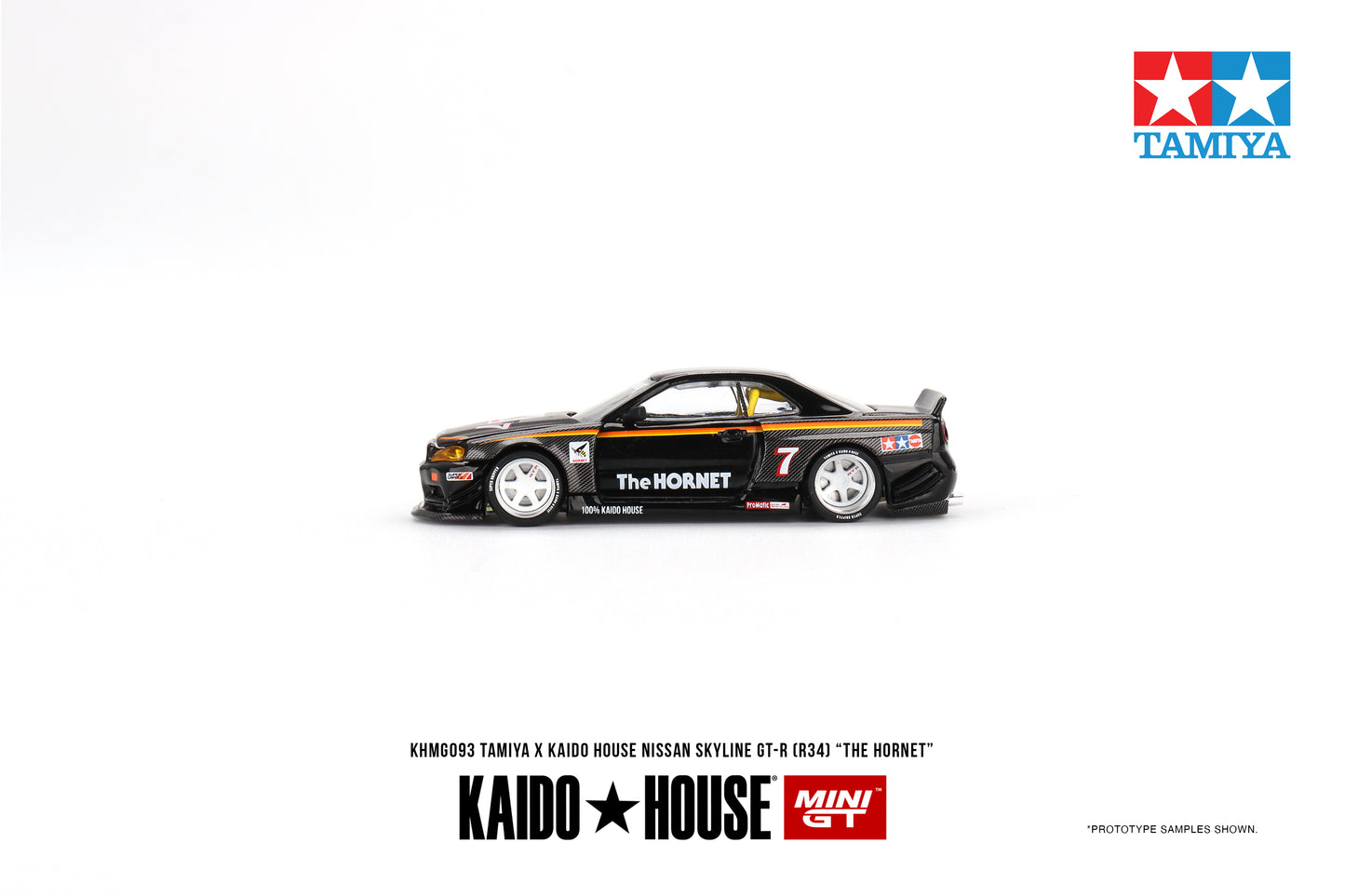 MiniGT KAIDO HOUSE Nissan Skyline GT-R (R34) TAMIYA "The Hornet" (Opened)