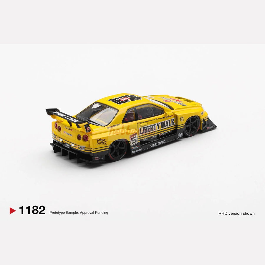 [PREORDER] MiniGT #1182 NISSAN LB-ER34 SUPER SILHOUETTE SKYLINE SPORT YELLOW