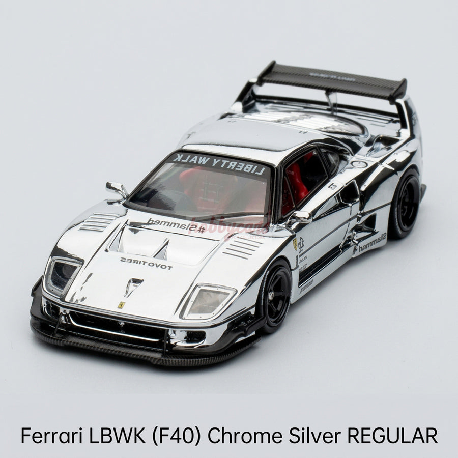 Inno64 Ferrari LBWK (F40) Silver Chrome
